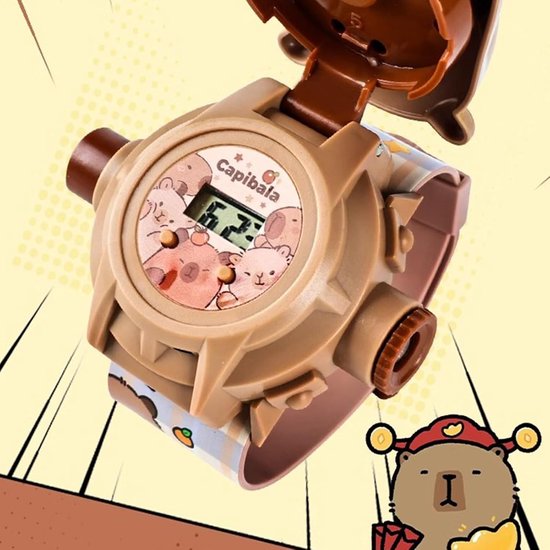 Projectie Klok - Kinderhorloge Speelgoed - Tijd Leren - 24 Projectie Patronen - 25 cm - Multicolor — afbeelding 5