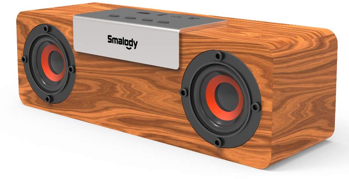 SnelShoppen - Houten Bluetooth-luidspreker Draadloze Mini Soundbox met FM-radio, USB en TF-kaartsleuf voor Buiten, Feest, Tuin en woonkamer