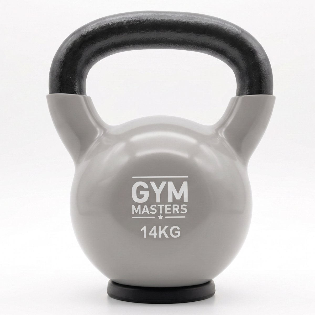 Gym Masters - kettlebell 14 KG met rubberen voet (extra vloer- & teenbescherming) - PREMIUM - kettlebell set - kettlebel - krachttraining - fitness gewichten - kettlebell 14kg - gewichten 14 kg - home gym - kettlebells - gietijzer - gym equipment
