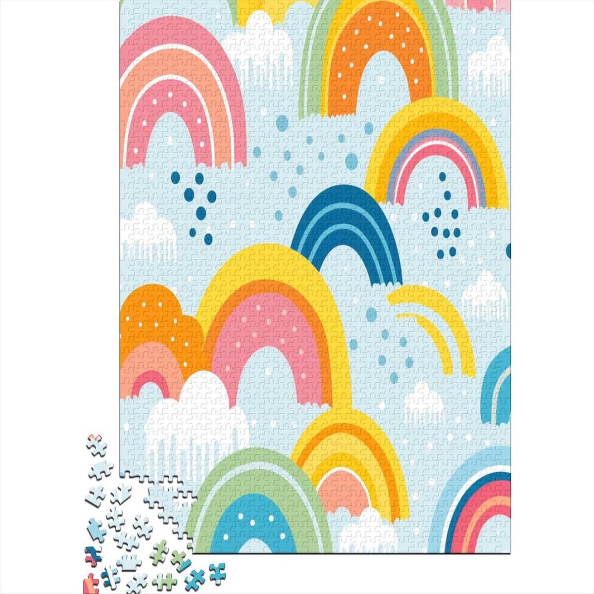 Regenboogpuzzel - Legpuzzel - Ontspanning - Poster inbegrepen - 1000 stukjes - Veelkleurig