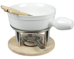 Blokker Fondueset Keramiek - Kaas- en Chocoladefondue - 4 tot 6 Personen - Met Brander en 