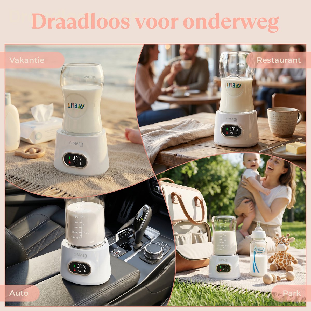 MAED Baby Draagbare Flessenwarmer - Onderweg warm flesje thumbnail 5
