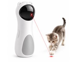 Katten Laser Speelgoed Automatisch – Interactief Kattenspeeltje met Bewegende Laser – Wit