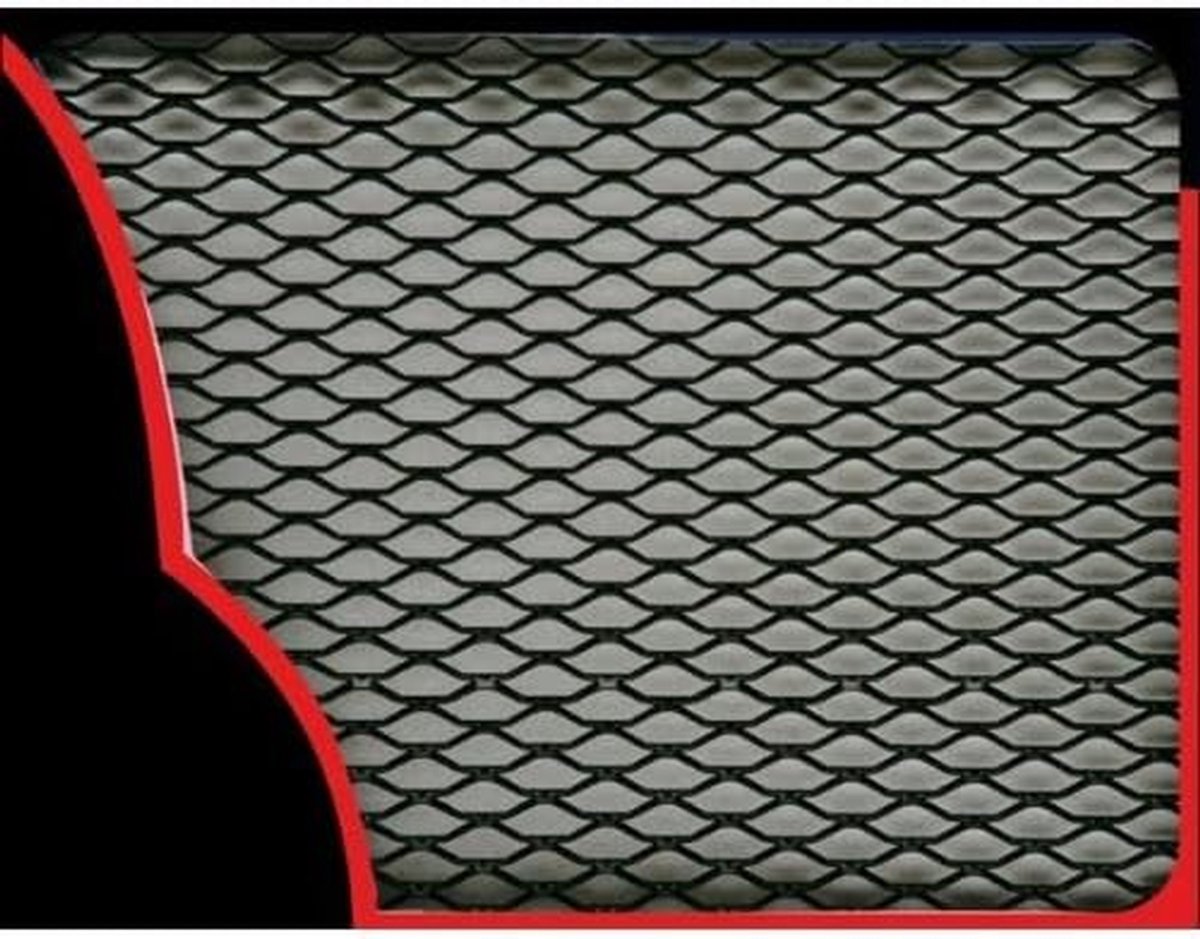 Radiator Grill - Grille Luchtinlaat - Auto Styling - Hexagonale Structuur - 33 x 100 cm - Zwart