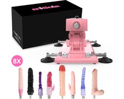 Reid Neukmachine met 8 Dildo’s voor Anale, Vaginale en Clitoris Stimulatie - Uitgebreide Fuck Machine voor Mannen en Vrouwen - 8 Sex Toys - Neuk machine - Fuckmachine - Seksmachine - Sexmachine - Discreet Verzonden