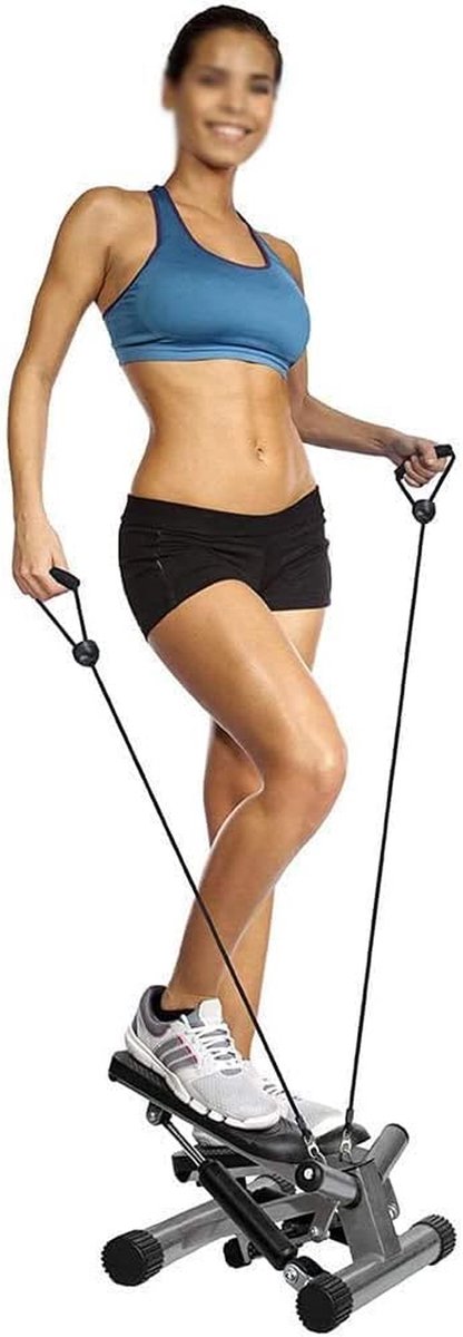 Hometrainer Stepper - Fitnessapparaat - Full Body Workout - Met Massage Voetpedalen - 270 Jin Belasting - Grijs