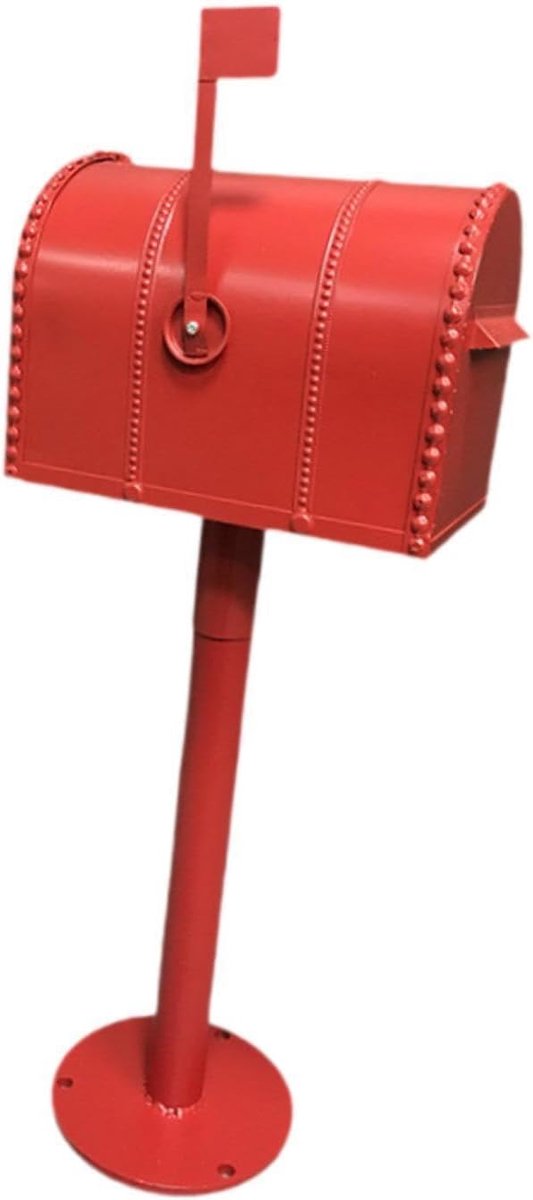Decoratieve Brievenbus - Buitenpostbak Krantenhouder - Post Ontvangen - Vintage Vrijstaand Ontwerp - 66 cm Hoog - Zwart
