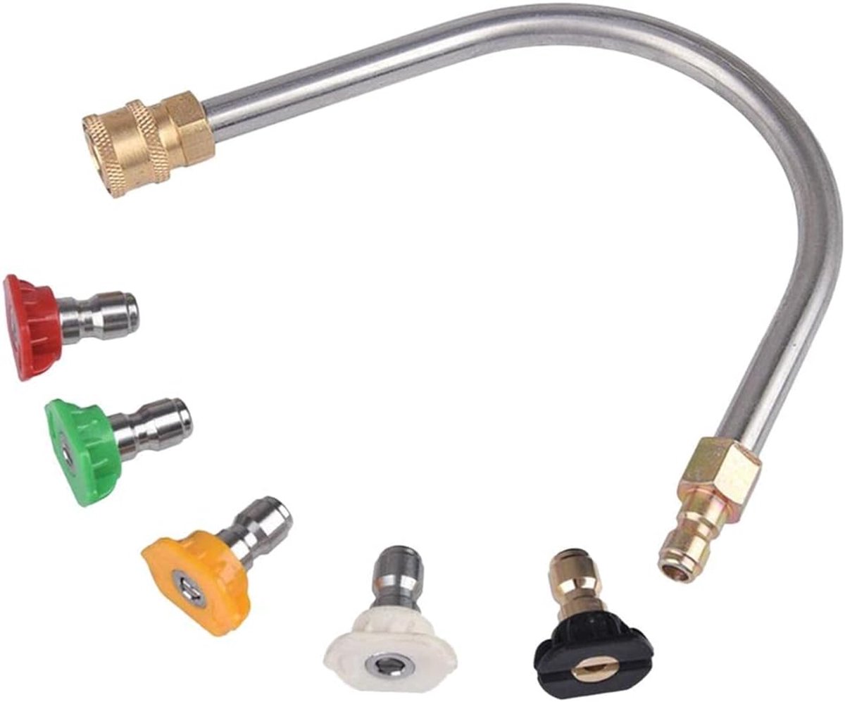 Hogedruk Spuitbocht - Snelkoppeling Koper - Schoonmaken - Gebogen Staaf - 1/4 inch - Koper