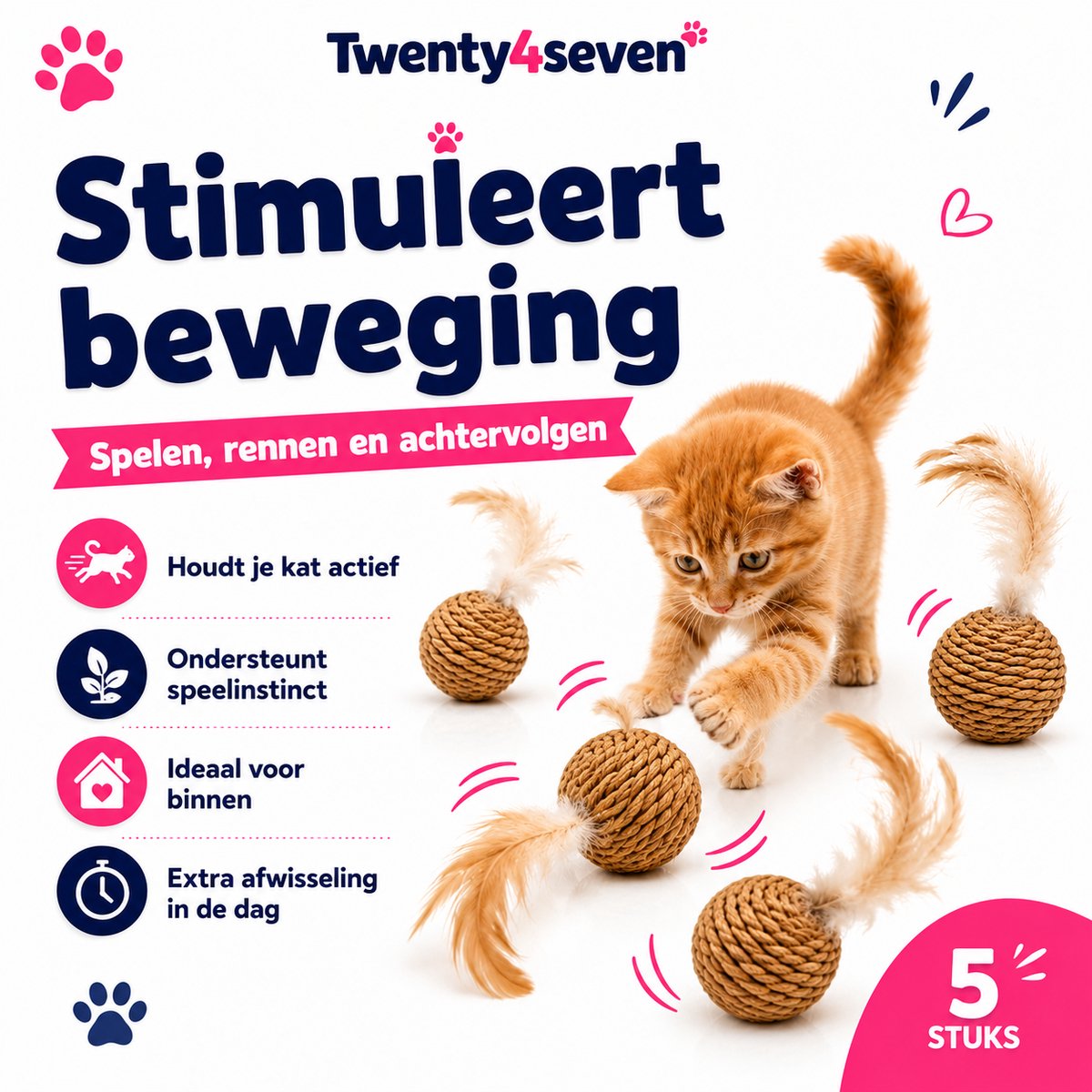 BronStore Twenty4seven Kattenspeelgoed Catnip Ballen thumbnail 5