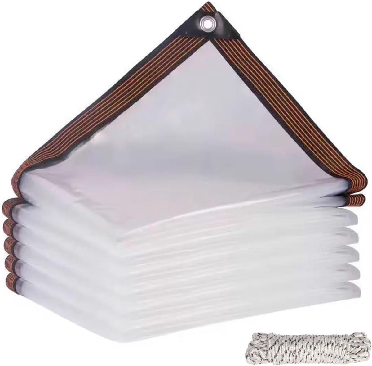 Afdekzeil Transparant - Zeil met Ogen - Tuin Beschermen - Hittebestendige Randen - 200x305 cm - Transparant