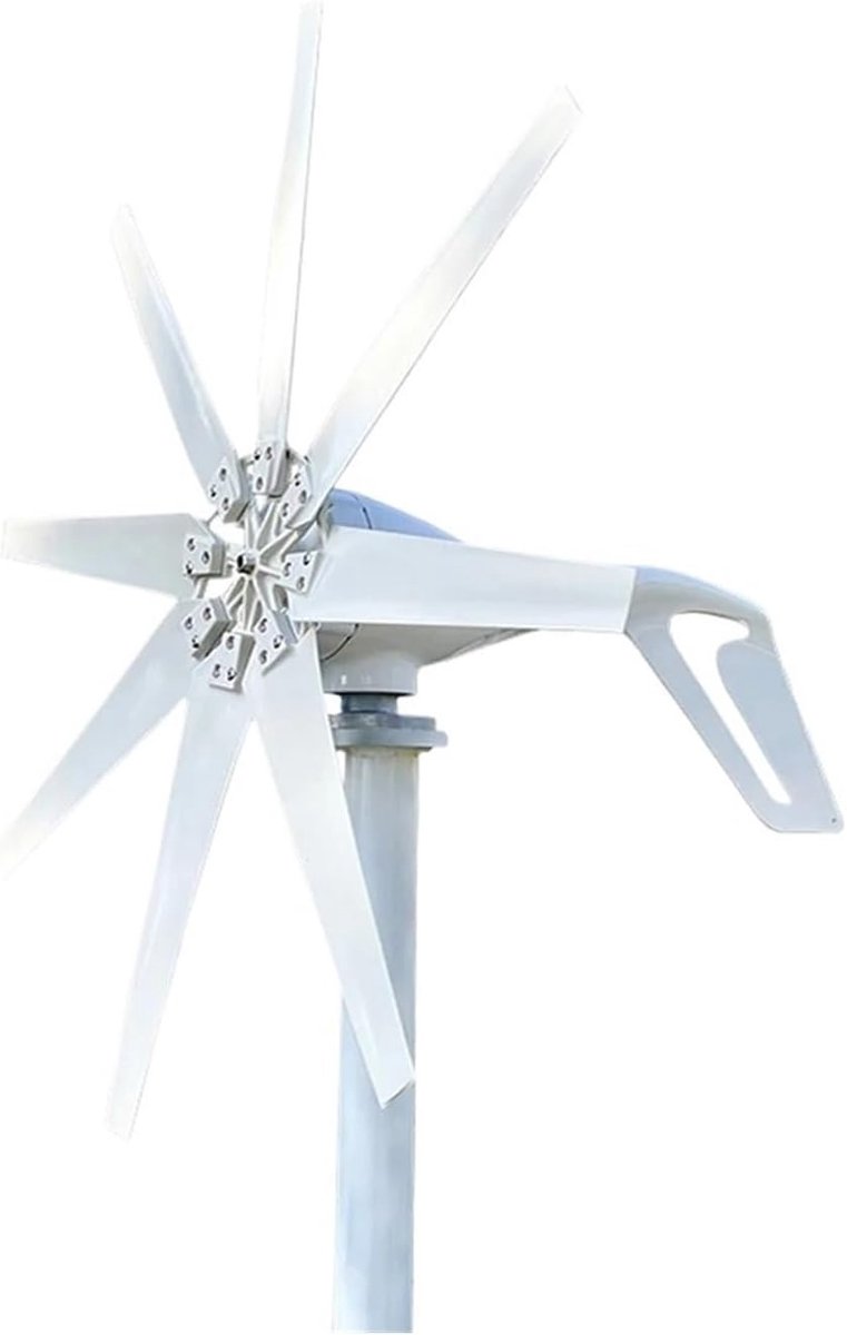 Verticale Windturbine - Windenergie Generator - Energie Opwekken - Laag Geluidsniveau - 3000W 48V - Wit