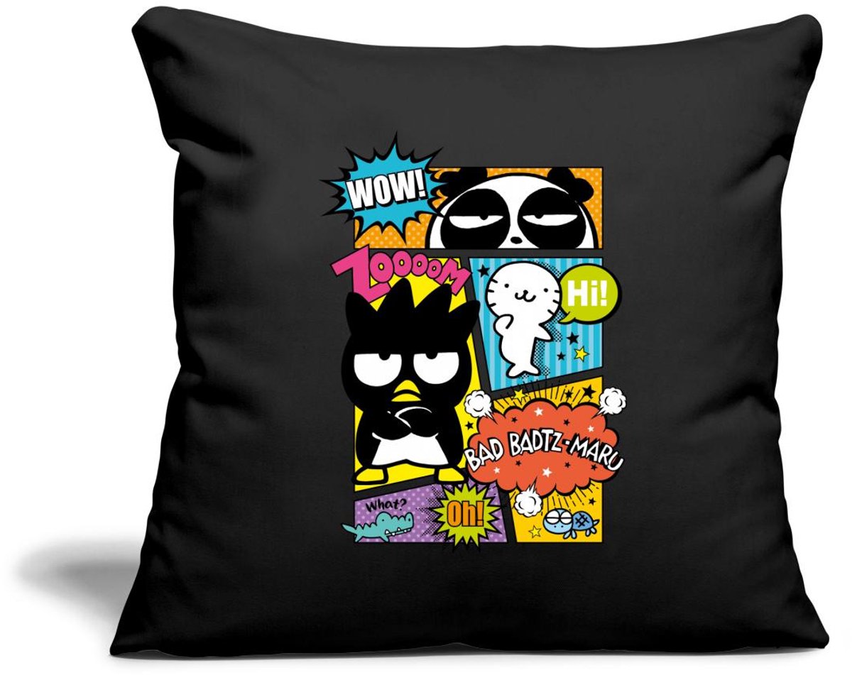Bad Badtz-Maru Met Vrienden In Comicstijl Sierkussenhoes, 45 x 45 cm