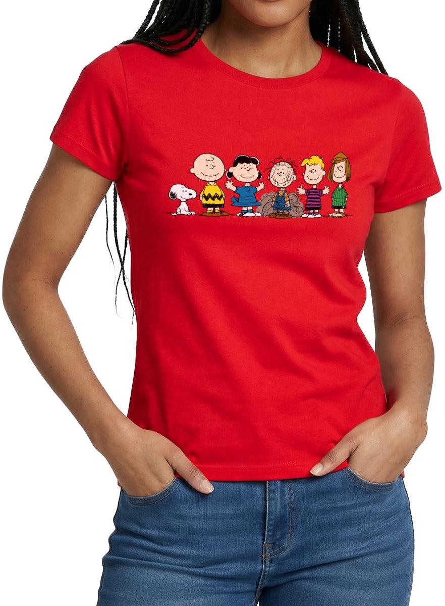 Peanuts Snoopy En Vrienden T-Shirt Dames