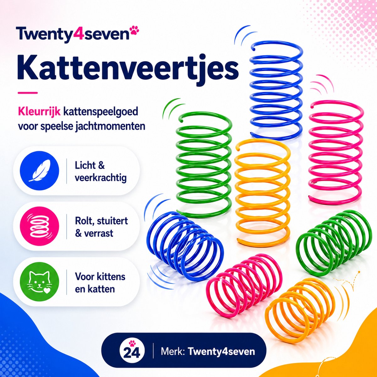 BronStore Twenty4seven Kattenspeelgoed Veertjes 10 Stuks thumbnail 3