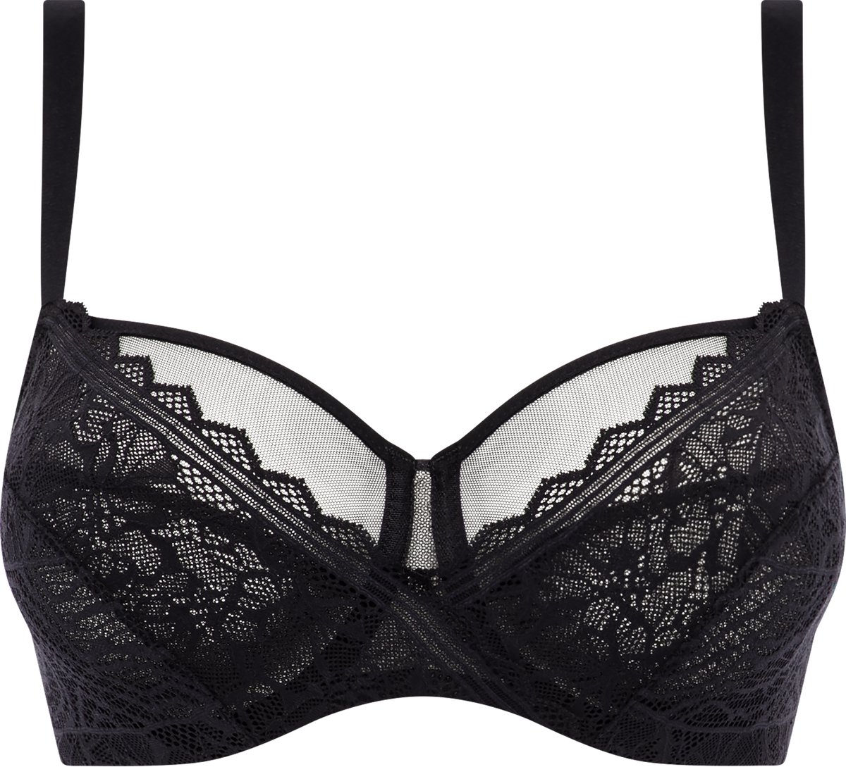 Chantelle - Floral Touch - Heel bedekkende beugelbh - Soft Feel - ZWART