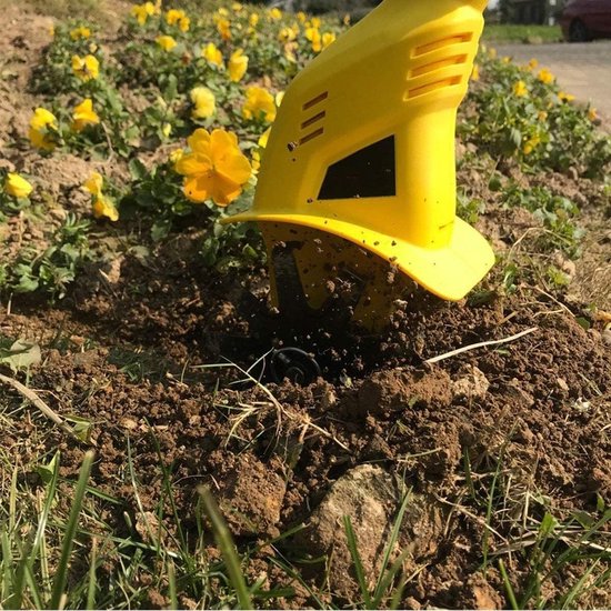 Draadloze Tuinfrees - Elektrische Cultivator - Bodem Bewerken - Lichtgewicht Ontwerp - 10 cm Breed - Zwart — afbeelding 4