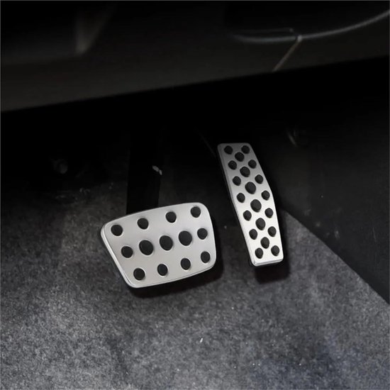 Auto Pedaalhoezen - Auto Accessoires - Verbeterde Rijervaring - Antislip Ontwerp - 3 Stuks - Zilver — afbeelding 5