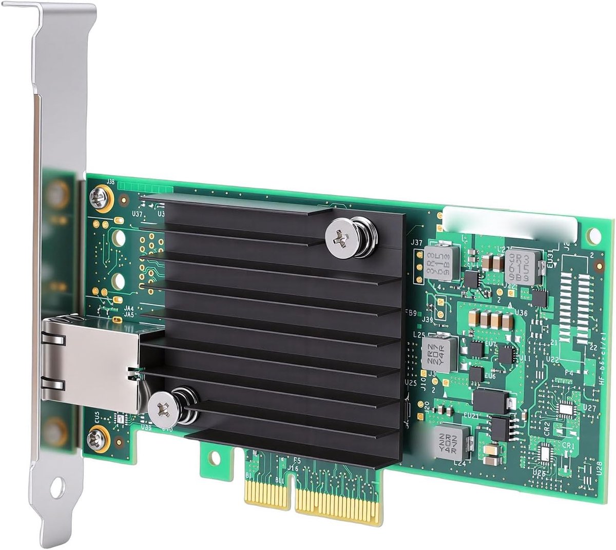 Netwerkkaart - Ethernet Adapter - Server Uitbreiding - Multi-Speed RJ45 - PCIe 3.0 X4 - Groen