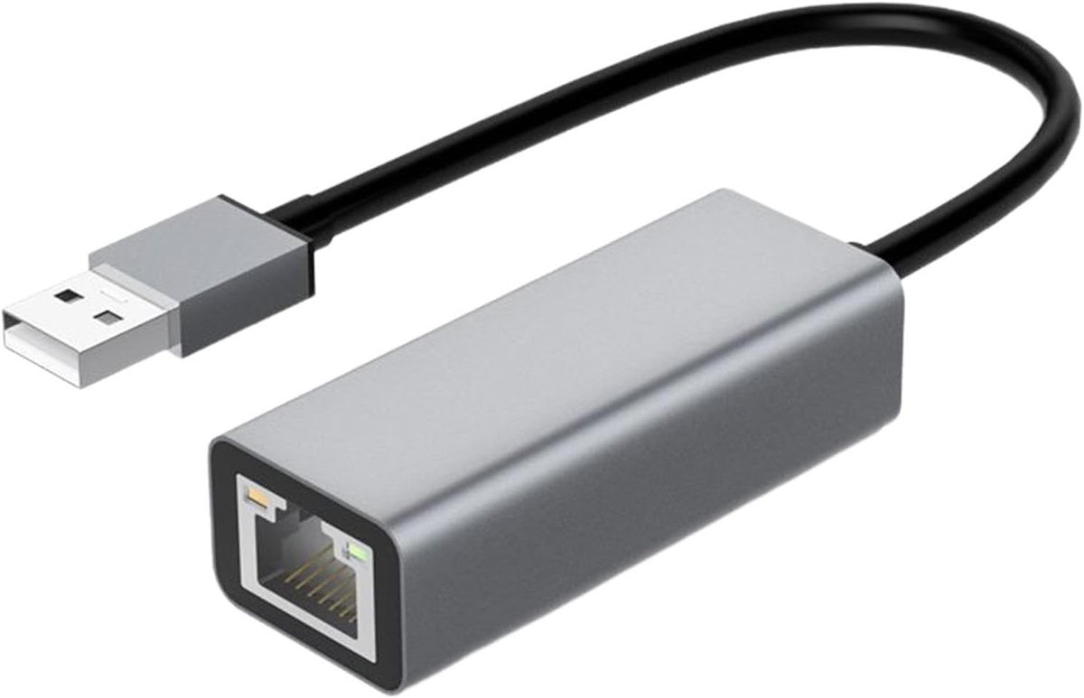 Netwerkadapter - Kabel Adapter - Bekabeld Internet - Snelle Gegevensoverdracht - Compact - Grijs