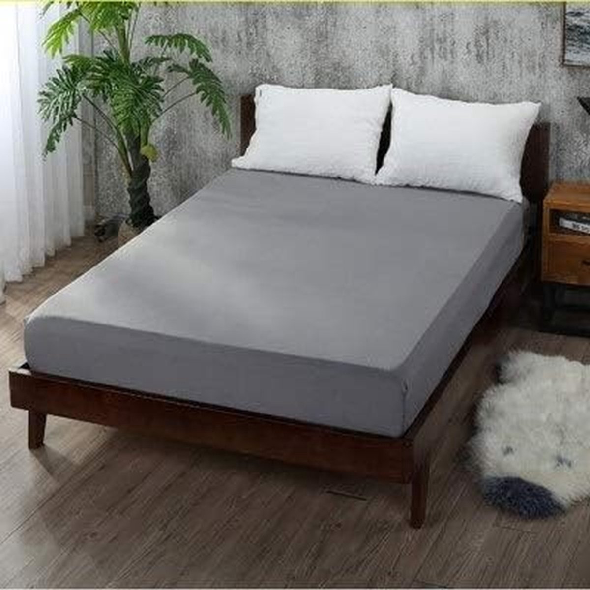 Hoeslaken Effen Kleur - Matrashoes Elastische Band - Comfortabel Slapen - 360° Cover - 90x