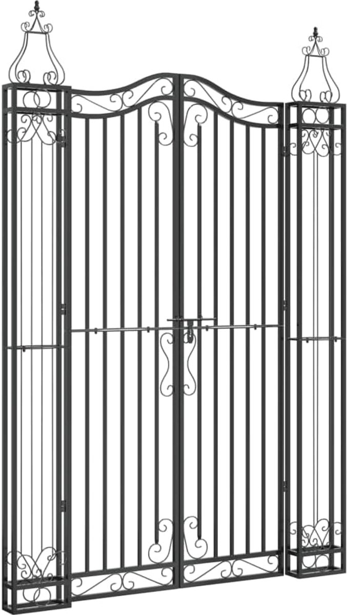 Decoratieve Tuinpoort - Smeedijzeren Poort - Tuin Toegang - Gepoedercoat Smeedijzer - 121 