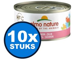 10x Almo Nature - HFC - Kattenvoer - Natvoer in Gelei- Zalm - 85g