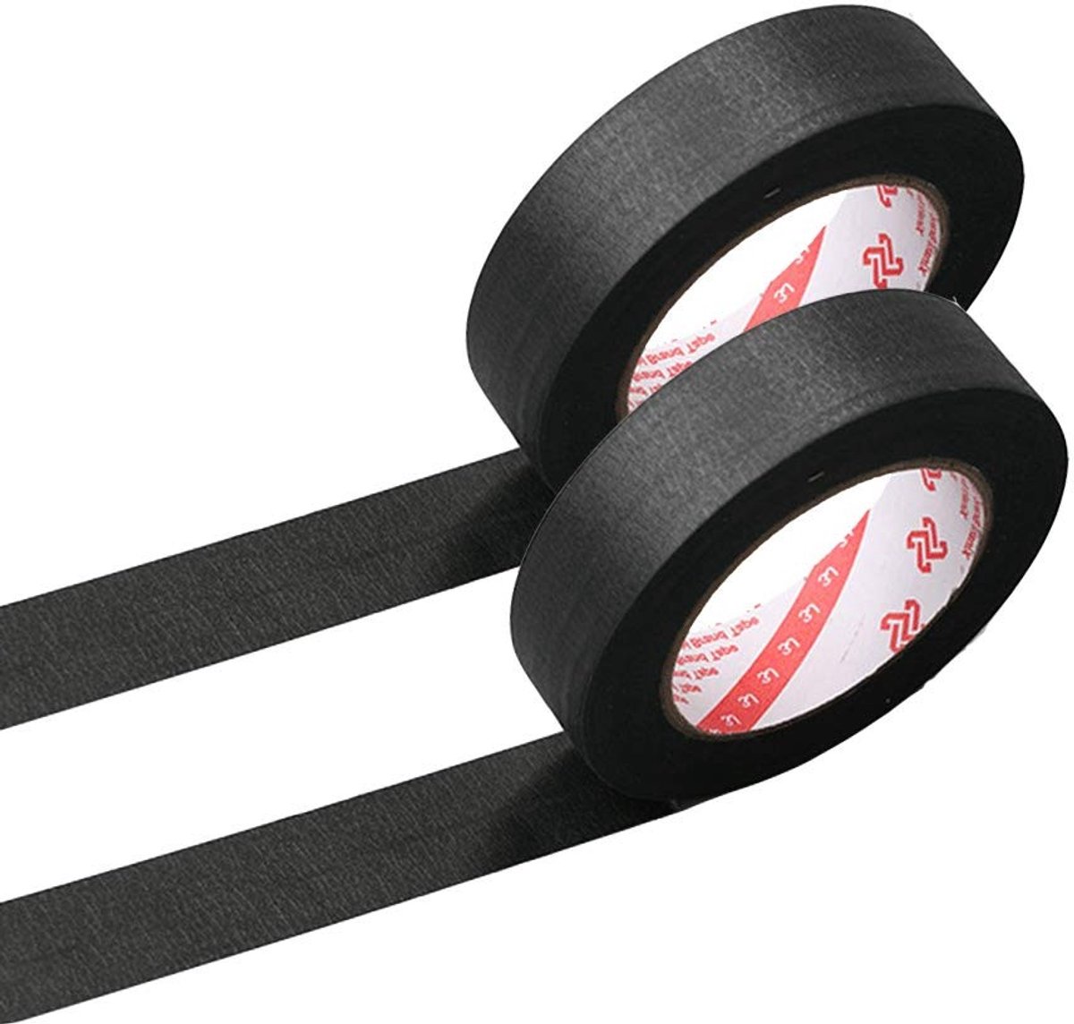 Textured Paper Tape 10mm x 50m - Schrijfbare Maskingtape voor Schilderen, Knutselen en DIY - Zwart
