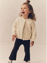 Next - Meisjes - Geribbelde legging met wijd uitlopende pijpen - Zwart