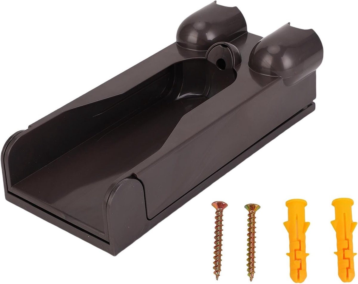 Stofzuiger Docking Station - Wandhouder Beugel - Opbergen Stofzuiger - Met Accessoirehouders - 24 x 13 x 8 cm - Zwart