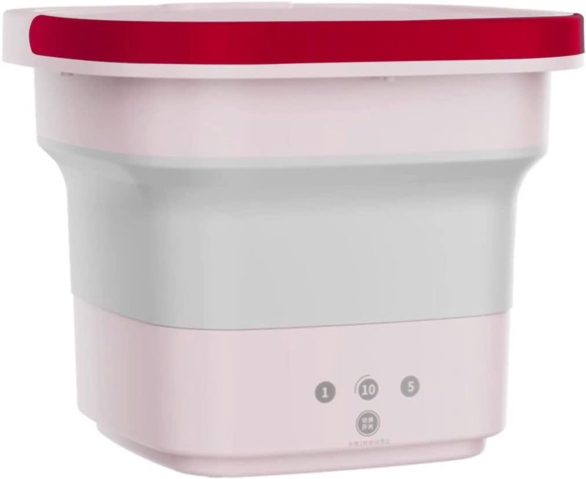 Elektrische Mini Wasmachine Opvouwbaar Compact Kleine Was Met Afvoerfunctie 4.5 Liter Paars
