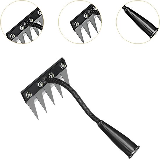 Wiethark 5 tanden - Voor tuin, wieden, harken, zaaien — afbeelding 5