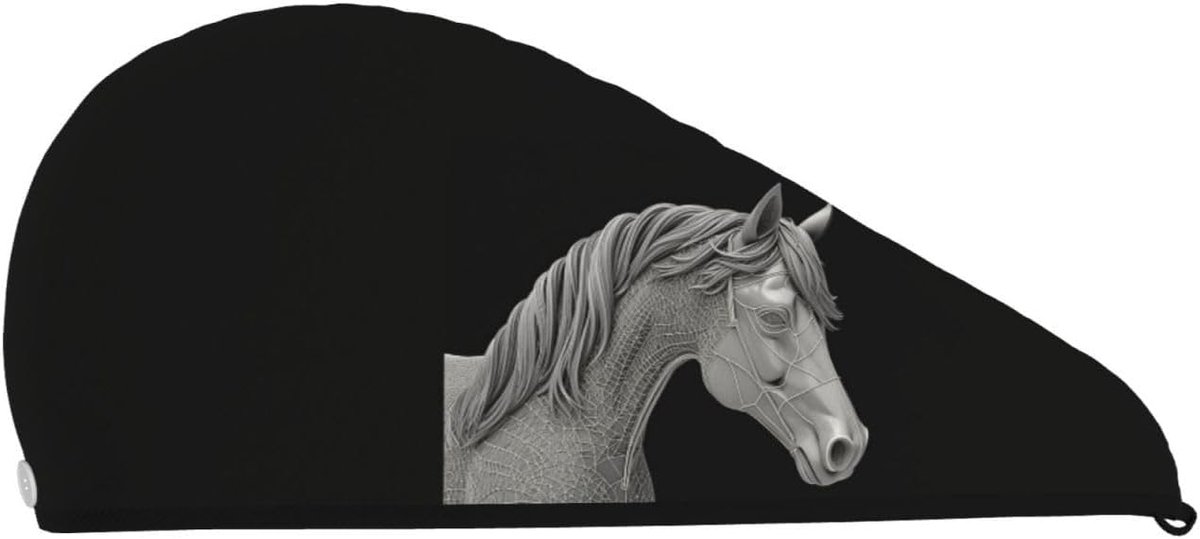 Haardrogende Cap - Haar Tulband - Snel Haar Drogen - Super Absorberend - 64 x 26 cm - Zwart
