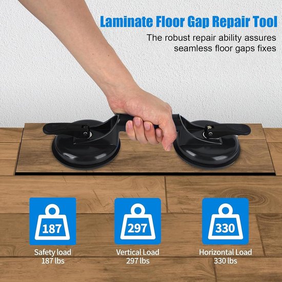 Vloerspleet Hersteltool - Laminaat Gereedschap - Vloeren Repareren - Schadevrije Installatie - 33 x 13 x 8.5 cm - Zilver — afbeelding 4