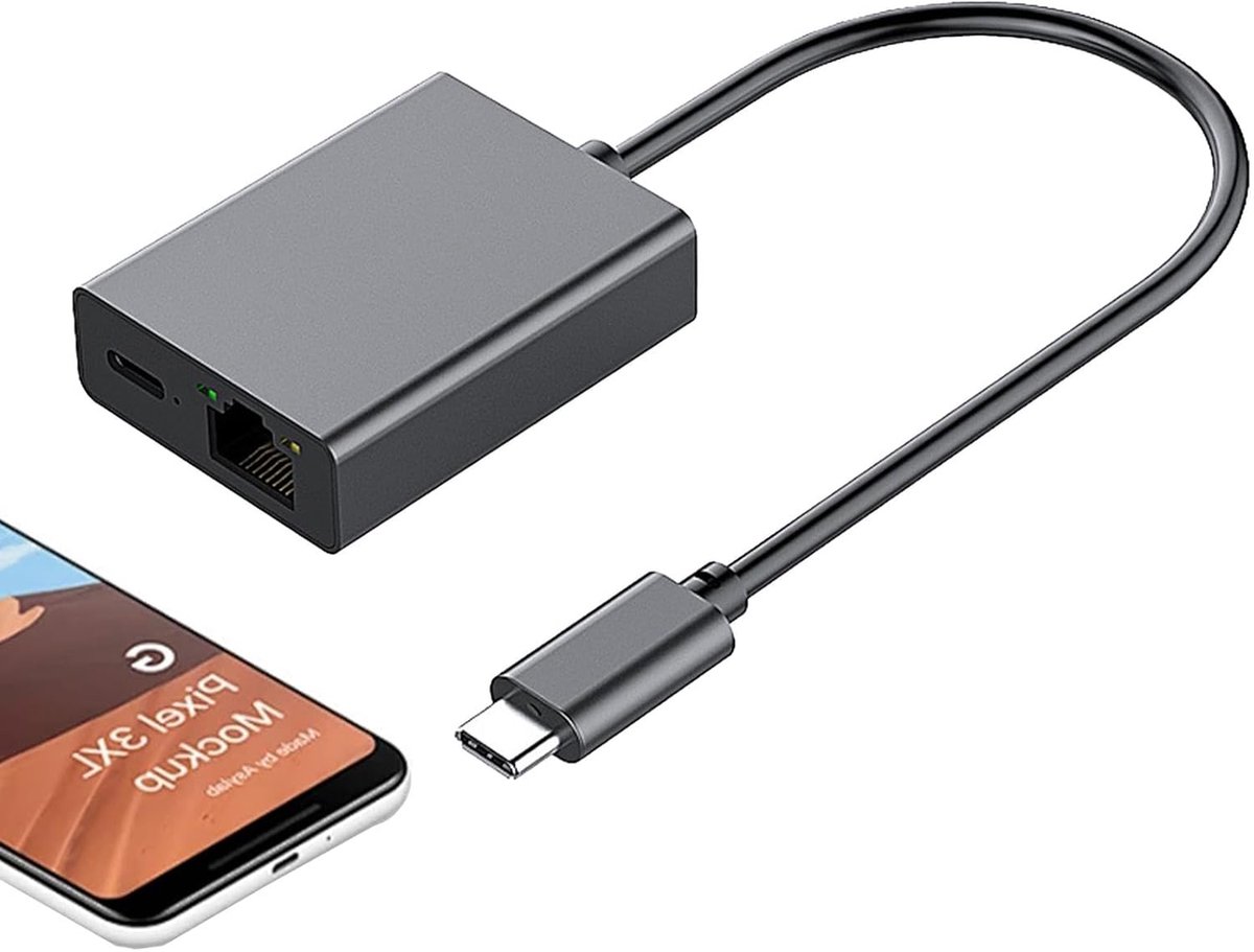 Ethernet Adapter - USB Netwerk Converter - Snelle Internetverbinding - Plug and Play Installatie - 1000 Mbps Snelheid - Donkergrijs