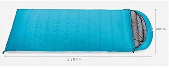 Slaapzak Vier seizoenen - Buiten slaapzak - Kamperen en Hiken - Ultralicht en compact - 220x75cm - Blauw — afbeelding 2