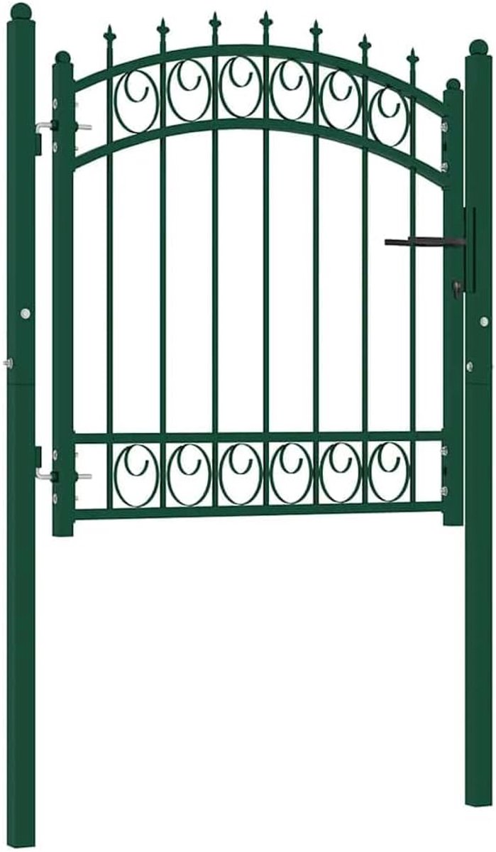 Tuinpoort Hek - Buitenpoort Tuin - Veiligheid Buiten - Gepoedercoat Staal - 103 x 97 cm - 
