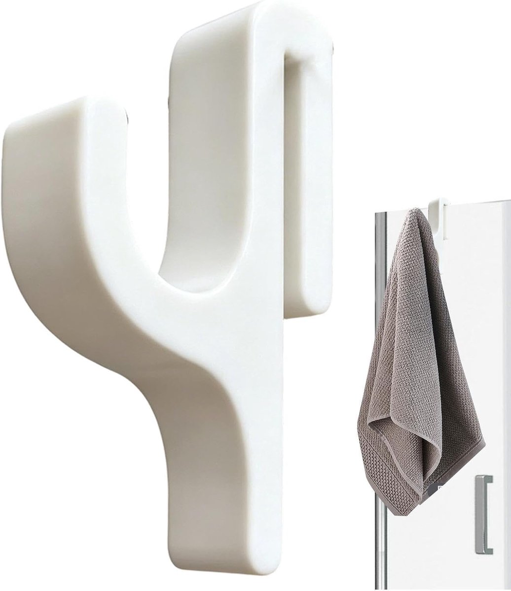 Douchedeur Haken - Badkamer Accessoires - Handdoeken Ophangen - Zonder Boren - 9.5 cm Leng
