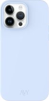 AVY Hoesje geschikt voor Apple iPhone 13 Pro Max | Compatibel met MagSafe | Back Cover | Liquid Silicone | Comfortabel in de Hand | Blauw