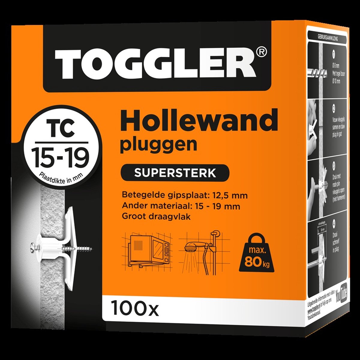Toggler Hollewandplug TC - Hollewandplug - 100 st.