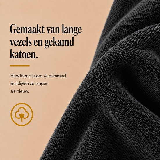 Miss Towels Hotel Badmat - Zwart- 50x80cm - Made in Portugal