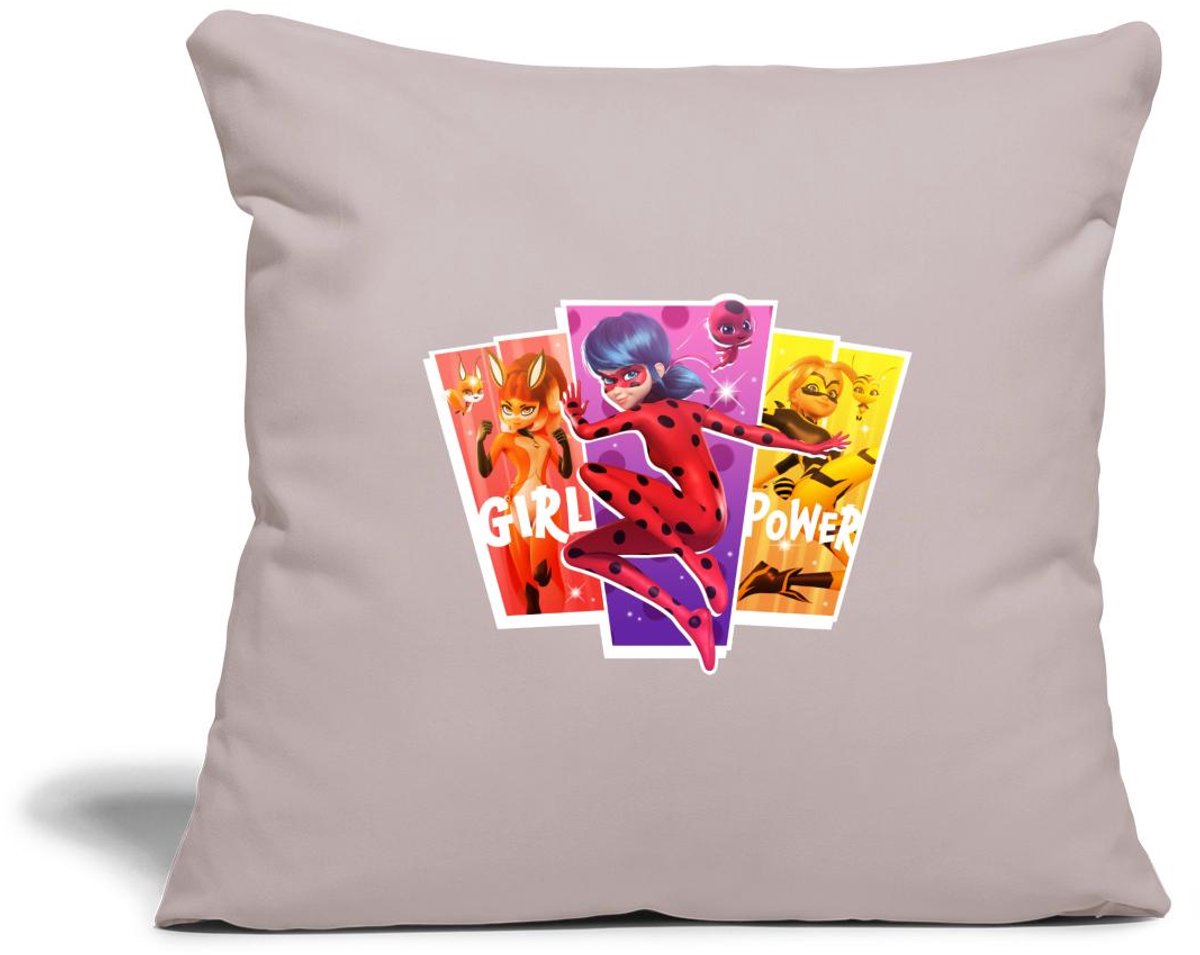 Miraculous Girl Power Ladybug Superheld Sierkussenhoes, 45 x 45 cm
