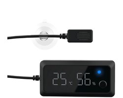 Vochtmeter Reptielen - Thermo Hygrometer - Terrarium Klimaat - Transparant LCD Display - 8.3 x 4 x 1.9 cm - Transparant