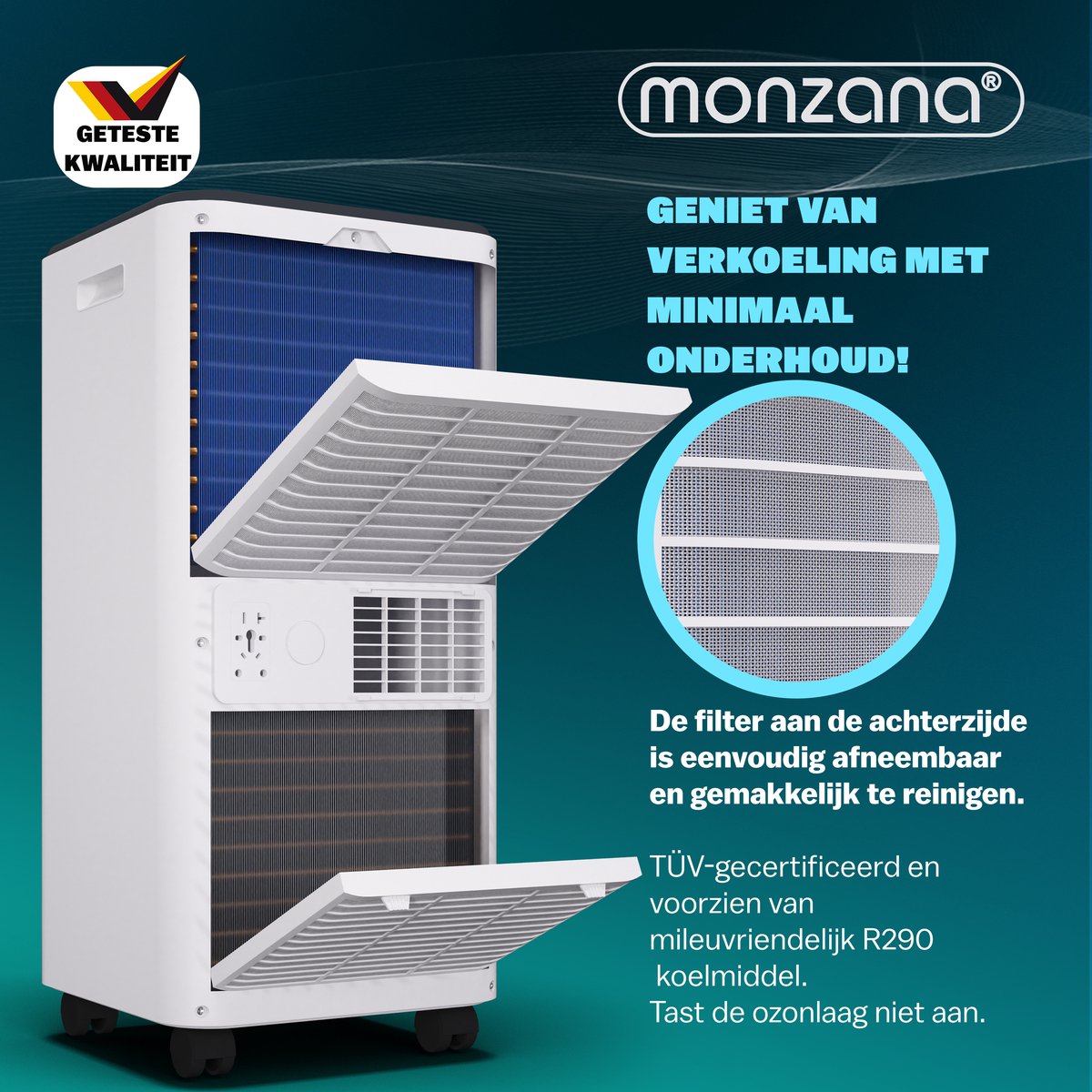 DEUBA Mobiele Airco 9000BTU 4in1 met App voor 25-30m² - afbeelding 3