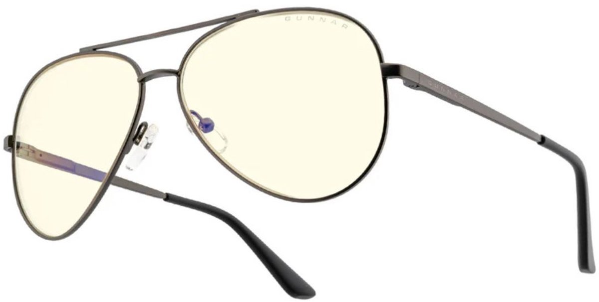 GUNNAR - Maverick - Gunmetal - Clear - Gaming Bril - Computerbril - Blauw Licht Bril - Blue Light Glasses 0.2 Sterkte