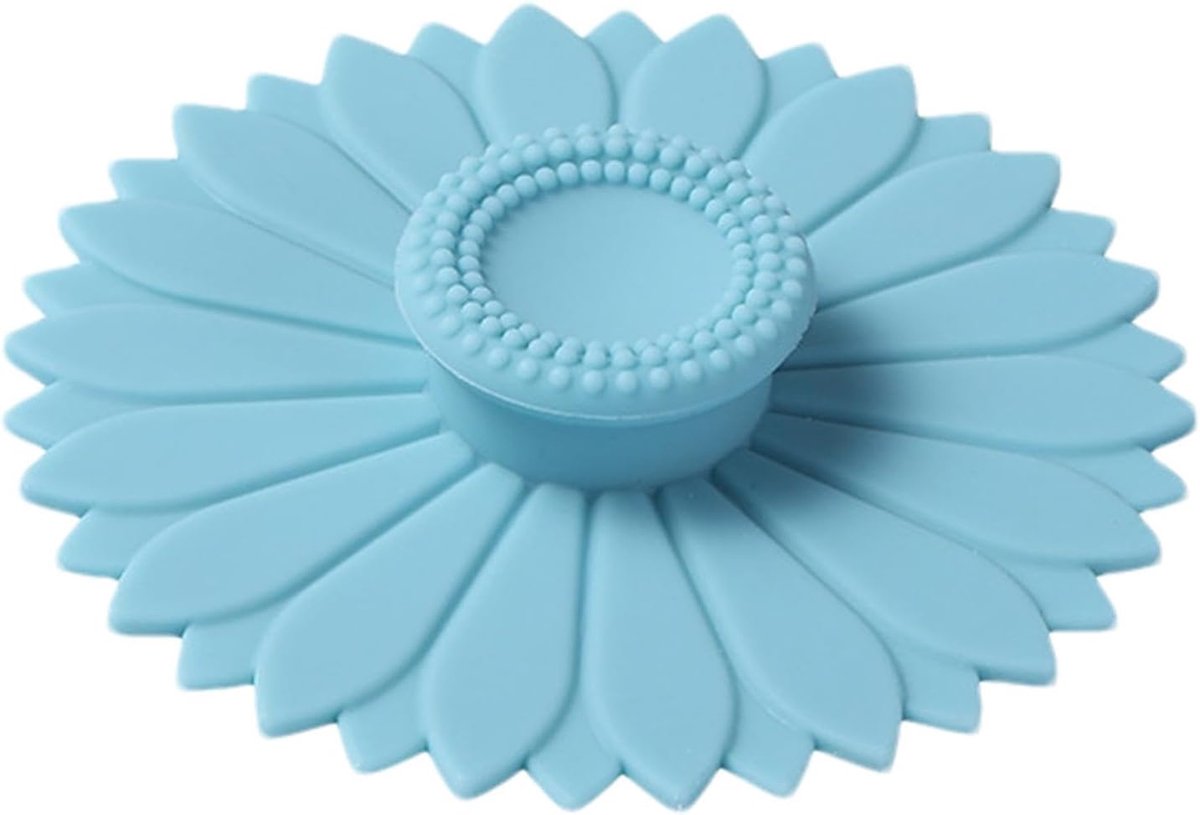 Siliconen Cup Deksel - Mok Deksel - Dranken Warm Houden - Hittebestendig Materiaal - 10.5 cm - Blauw