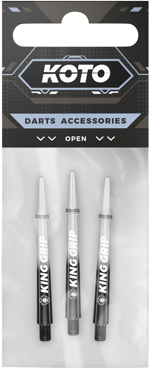 KOTO King Grip Colors Black Clear - Dart Shafts van KOTO — afbeelding 3