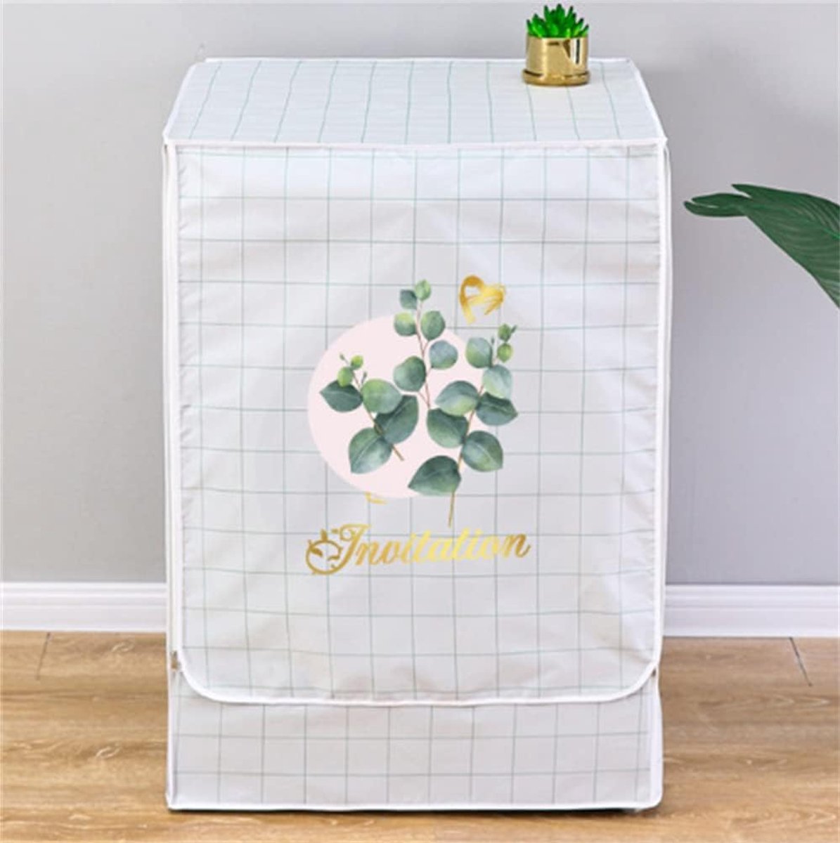 Wasmachinehoes Apparaatbeschermer Apparaten Beschermen Waterdicht Oxford Weefsel 8-10 kg Plantenbladeren