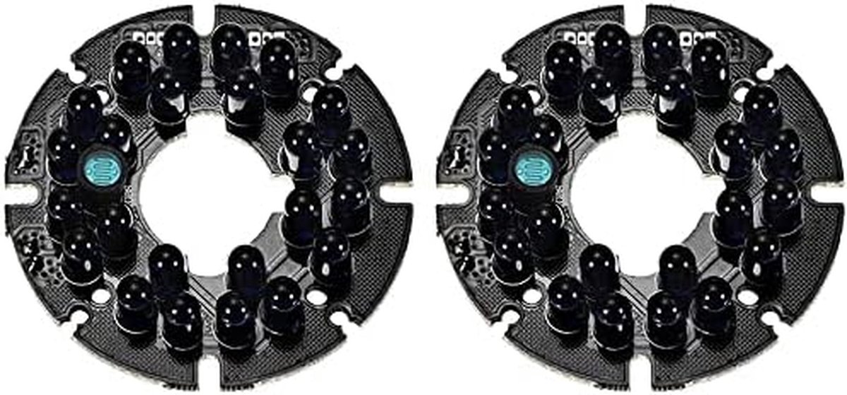 IR LED Board - Infrarood Verlichting - Nachtzicht Camera - 24 LEDs 850nm - 54mm Diameter - Zwart