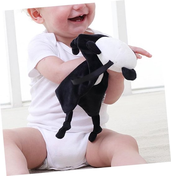 Baby Comfort Deken - Kalmerende Handdoek Knuffel - Baby Verzorgen - Zacht Pluche Materiaal - 28 x 28 cm - Panda — afbeelding 3