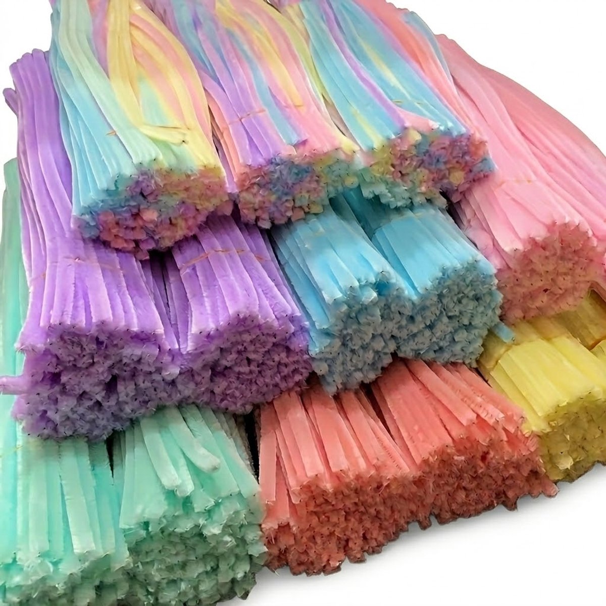 Multicolor pijpenragers knutsel materiaal dames en heren DIY chenille stelen set 100 stuks pastel macarons kleuren buigbare knutsel stokken voor creatieve projecten en decoraties